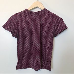 Crop Mock Neck Tee
